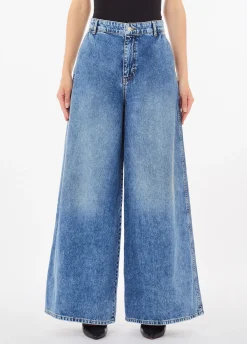 Jeans flare a vita alta