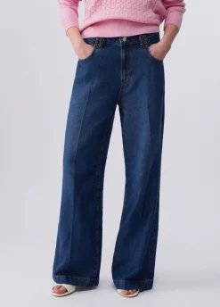 Jeans flare a vita alta