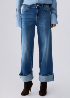Jeans flare a vita alta