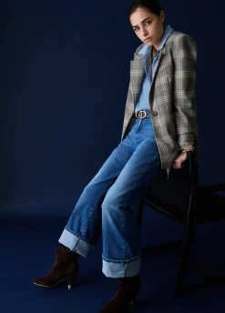 Jeans flare a vita alta