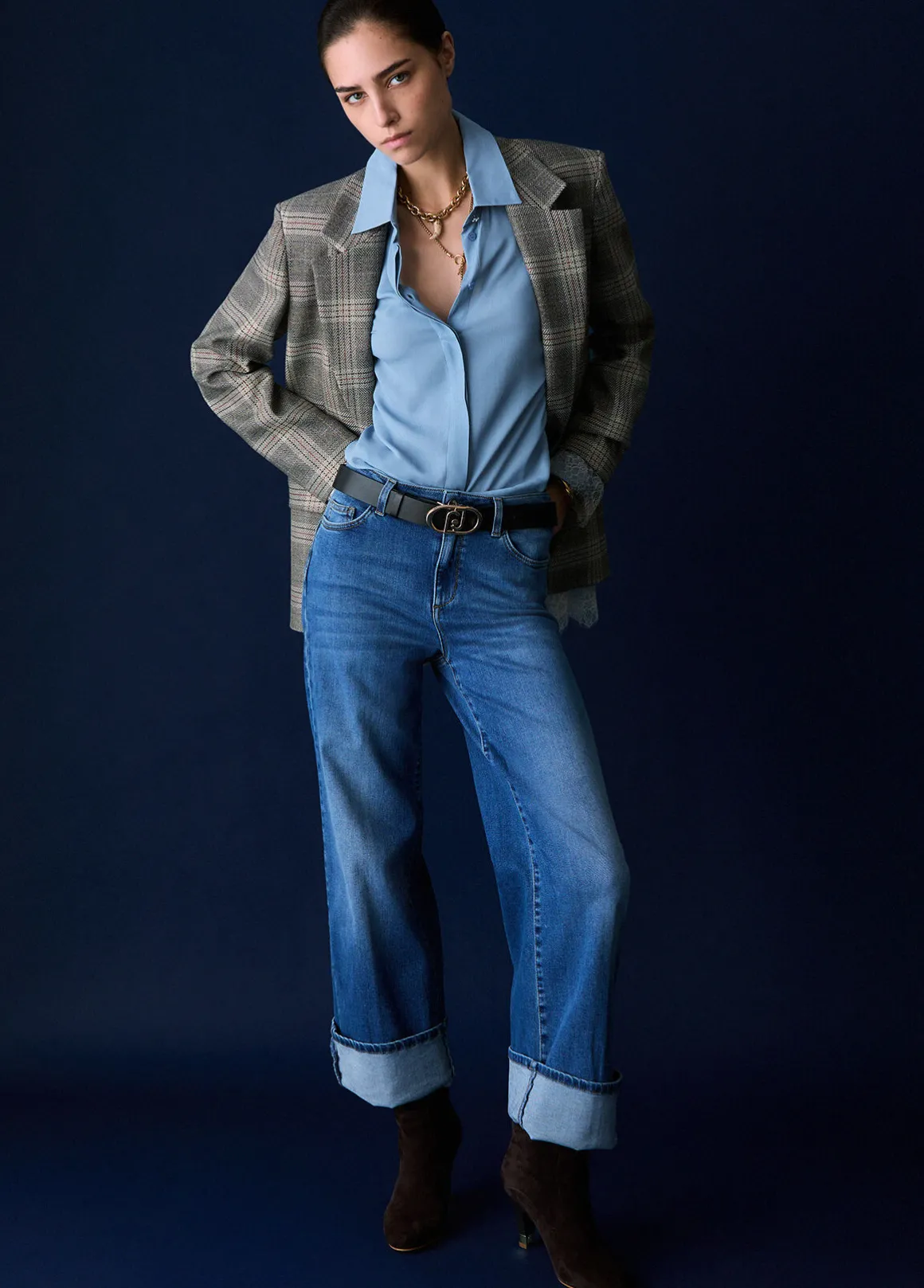 Jeans flare a vita alta