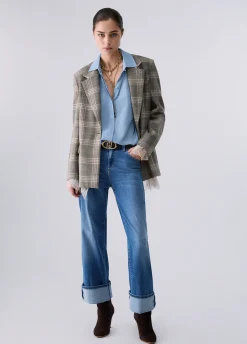 Jeans flare a vita alta