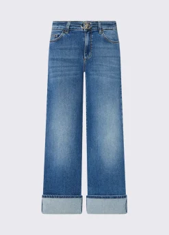 Jeans flare a vita alta