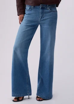 Jeans flare a vita alta