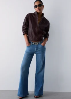 Jeans flare a vita alta
