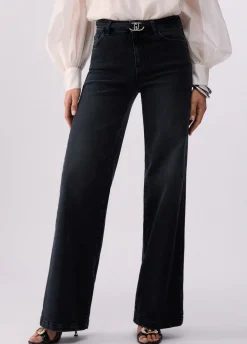 Jeans flare a vita alta