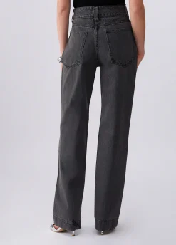 Jeans flare a vita alta