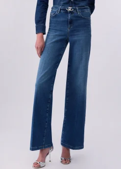 Jeans flare a vita alta