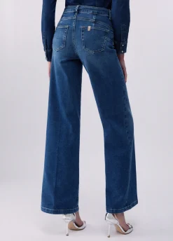 Jeans flare a vita alta