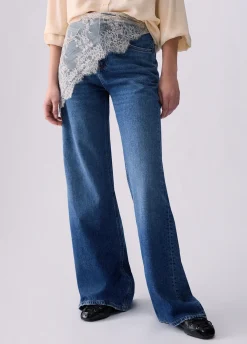Jeans flare con bandana