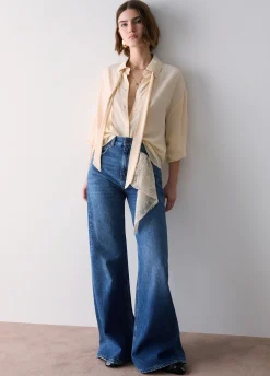 Jeans flare con bandana