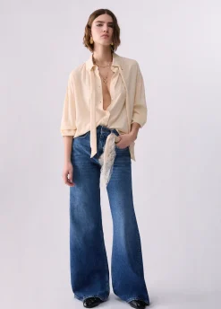 Jeans flare con bandana