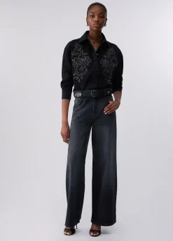 Jeans flare con cintura