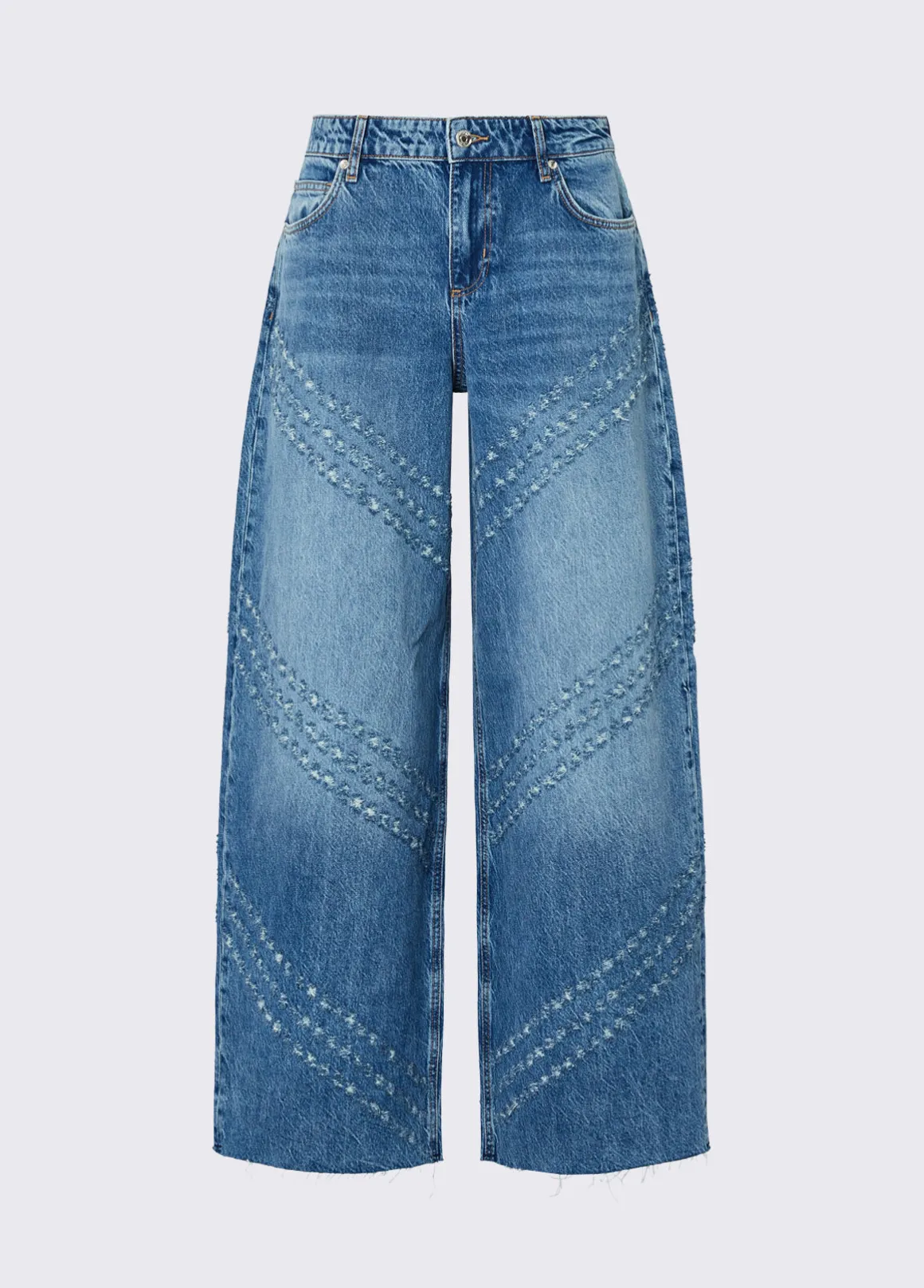 Jeans flare con dettagli laserati