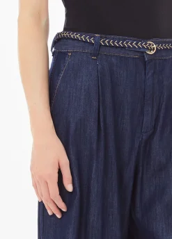 Jeans flare con pinces