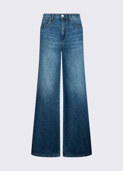 Jeans flare con spacchetti laterali