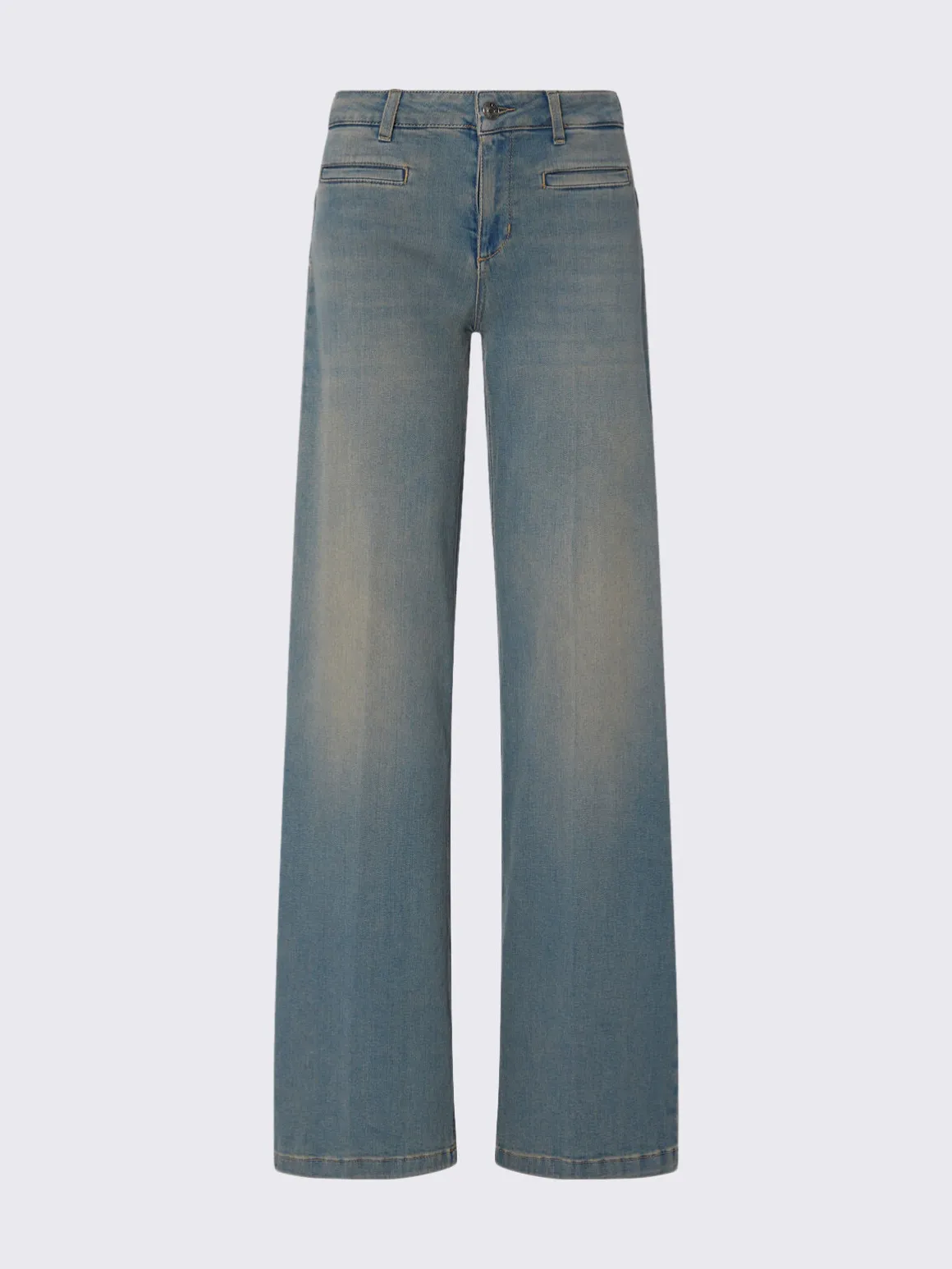 Jeans flare con tasche a filetto