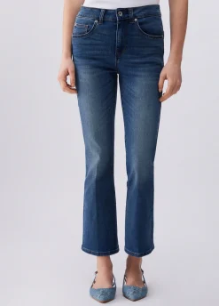 Jeans flare cropped