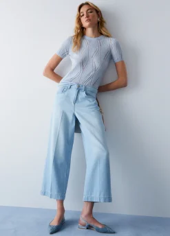 Jeans flare cropped