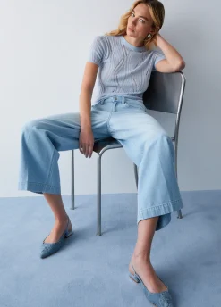 Jeans flare cropped