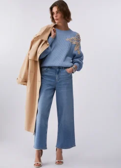 Jeans flare cropped