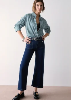 Jeans flare cropped