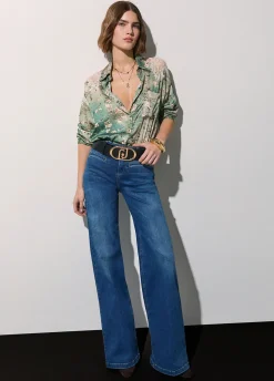 Jeans flare stonewash