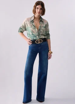 Jeans flare stonewash