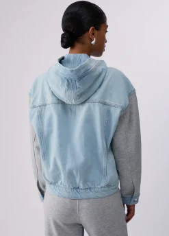 Jeans regular con inserto in felpa