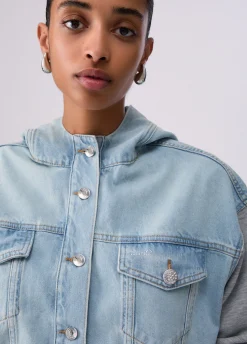 Jeans regular con inserto in felpa
