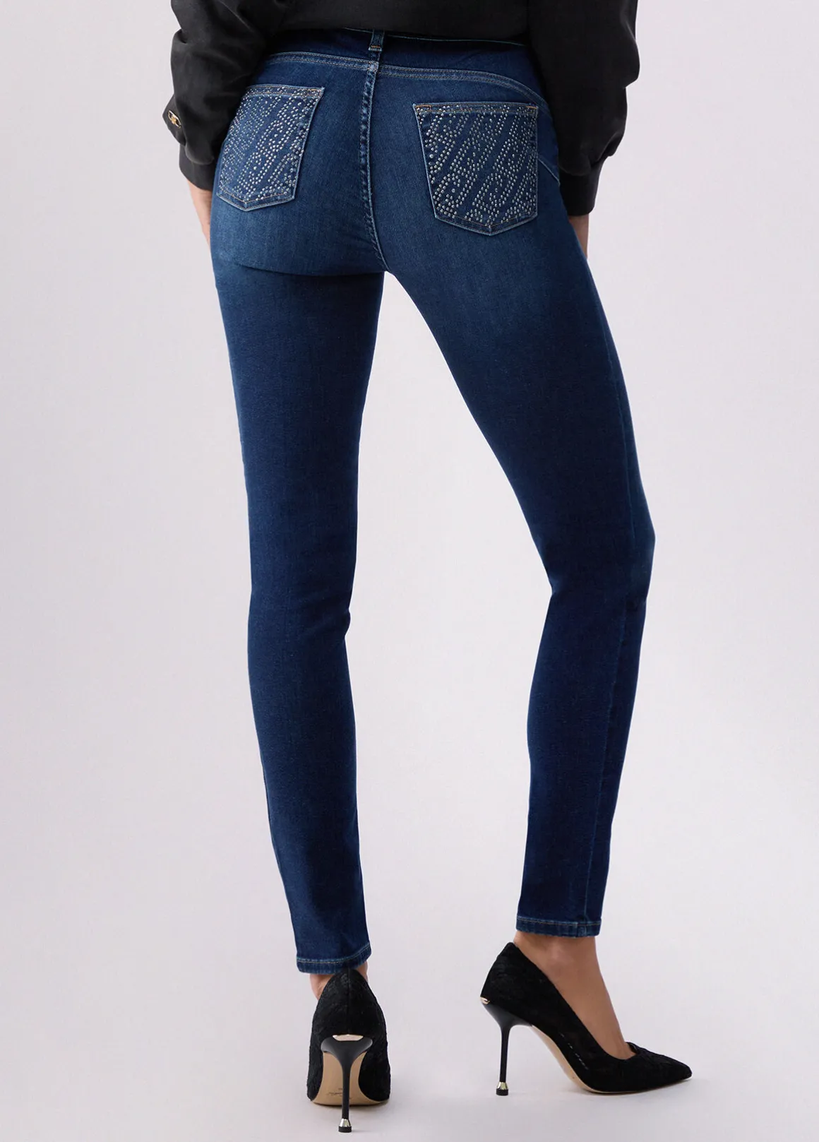 Jeans skinny a vita alta