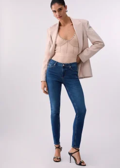 Jeans skinny a vita alta