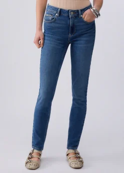 Jeans skinny a vita alta