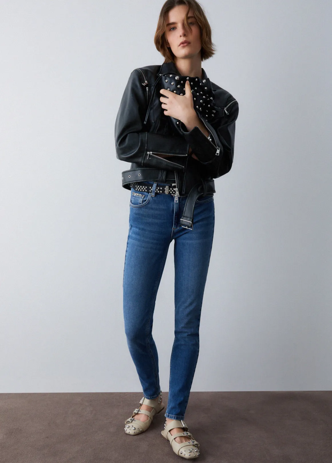 Jeans skinny a vita alta