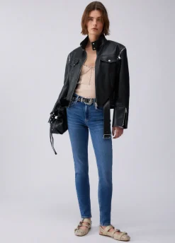 Jeans skinny a vita alta