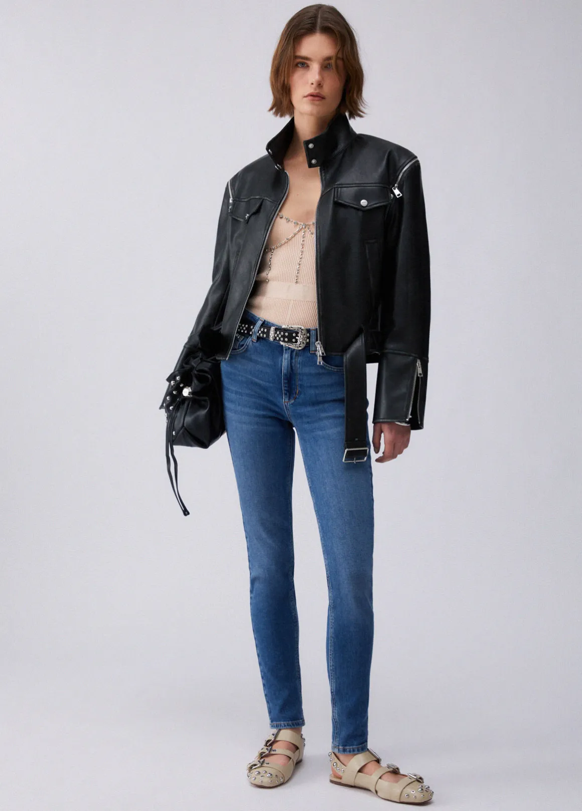 Jeans skinny a vita alta