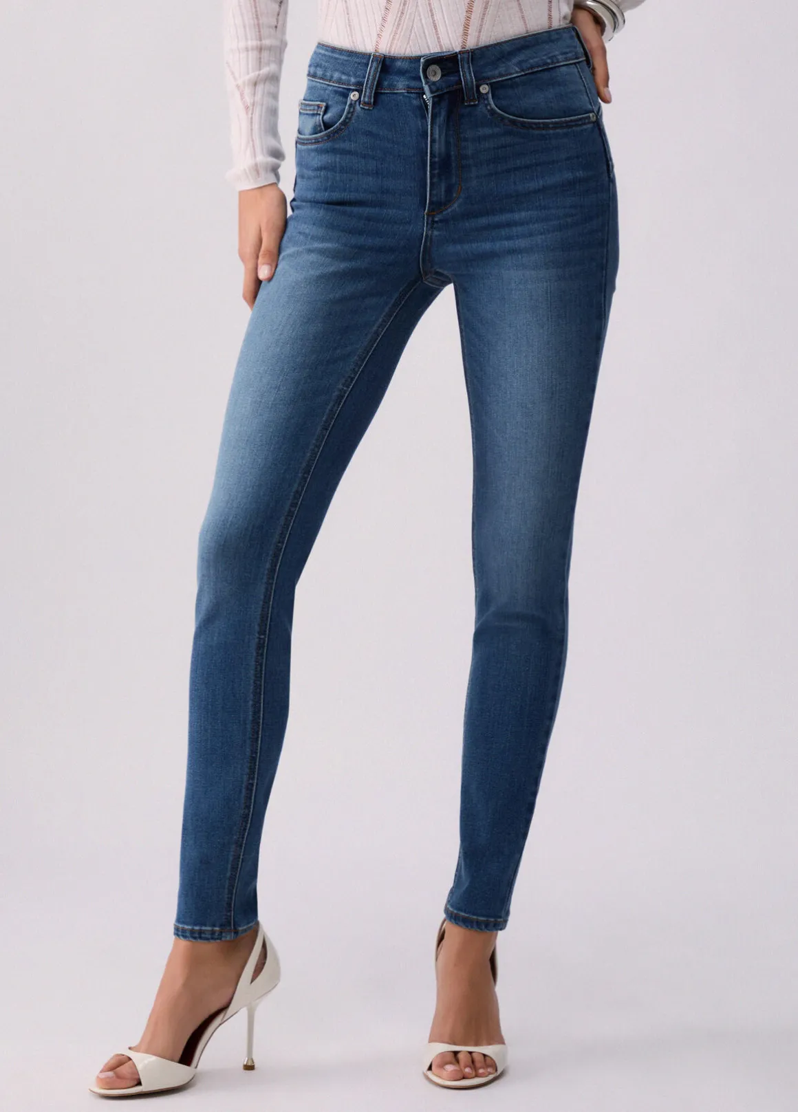 Jeans skinny a vita alta