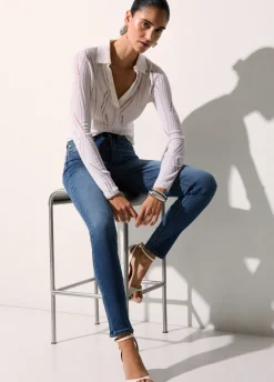 Jeans skinny a vita alta