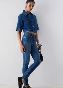Jeans skinny a vita alta