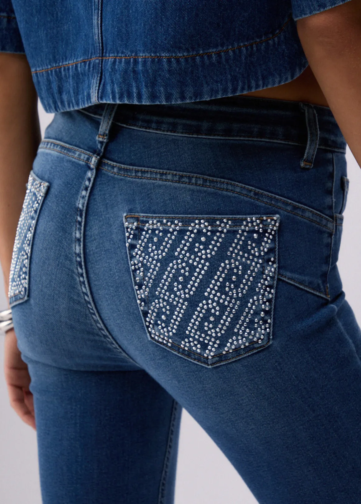 Jeans skinny a vita alta