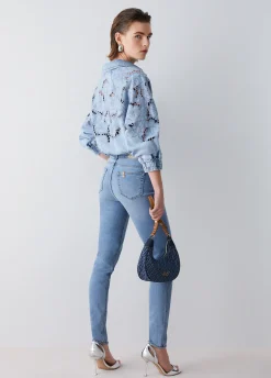 Jeans skinny a vita alta