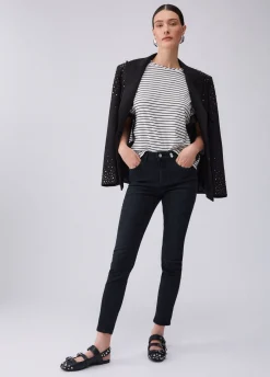 Jeans skinny a vita alta