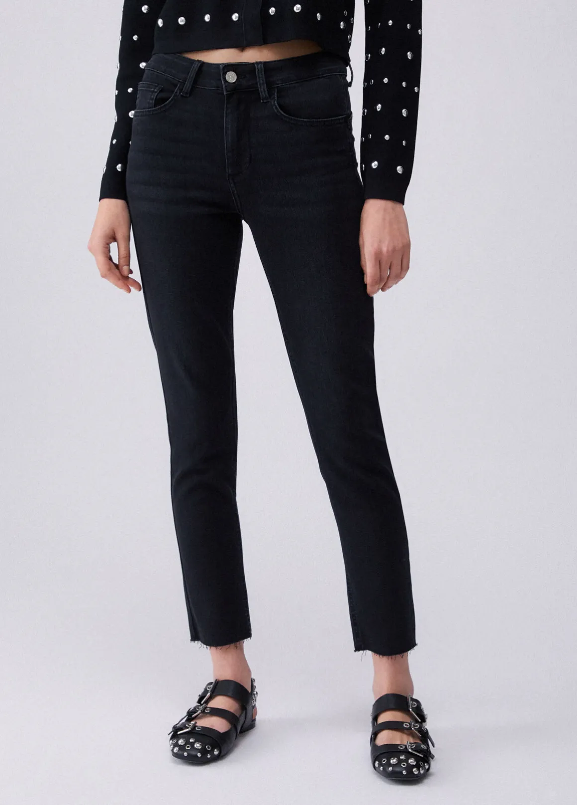 Jeans skinny a vita alta