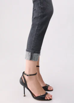 Jeans skinny con applicazioni