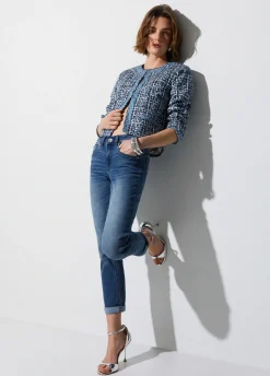 Jeans skinny con risvolto