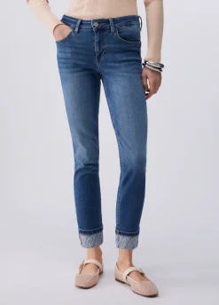 Jeans skinny con strass