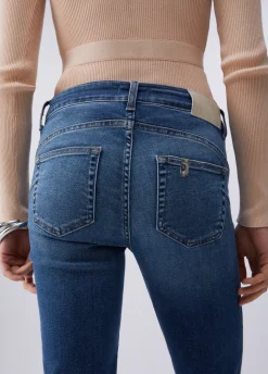 Jeans skinny con strass
