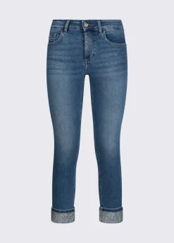 Jeans skinny con strass