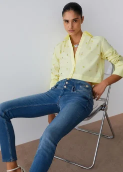 Jeans skinny con strass