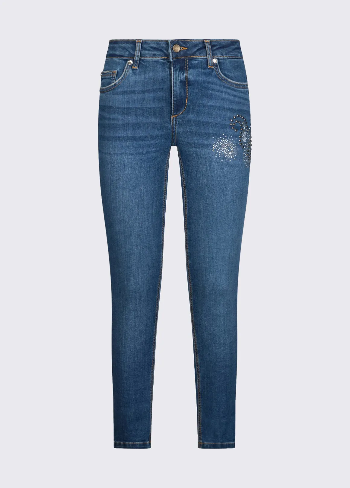 Jeans skinny con strass